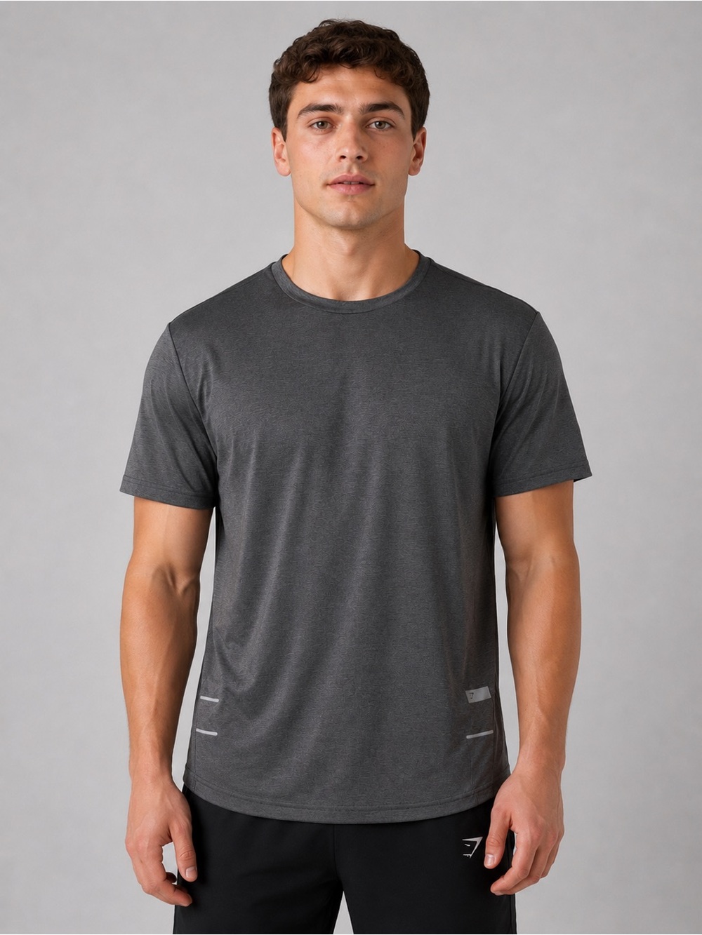 Gymshark Breathe Short Sleeve Tee Gray Performance Athletic Shirt